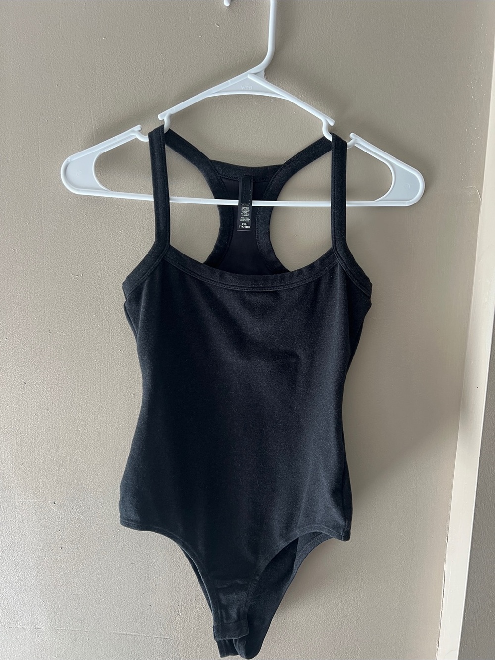 SKIMS Black Racerback Bodysuit